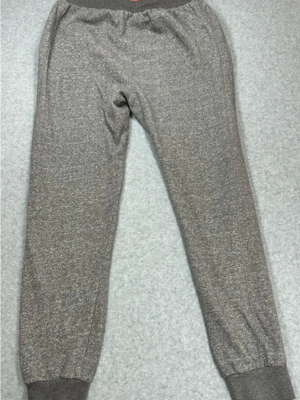Puma Boys Jogger Sweatpants Gray‎ Orange Fleece Lined Elastic  Size XL 18-20